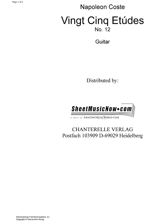 25 Etudes de Genre No.12