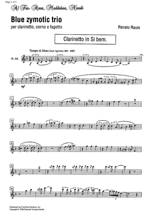 Blue zymotic - Clarinet in B-flat