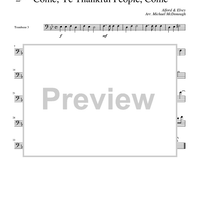 Come, Ye Thankful People, Come - Trombone 3