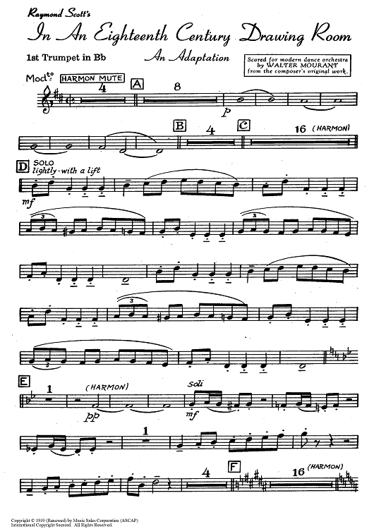 In An Eighteenth Century Drawing Room - Trumpet 1 in Bb