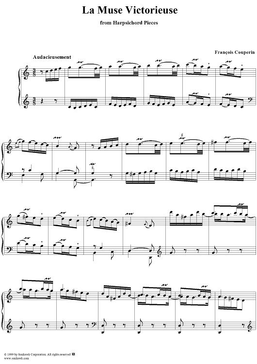 Harpsichord Pieces, Book 4, Suite 25, No.4:  La muse victorieuse