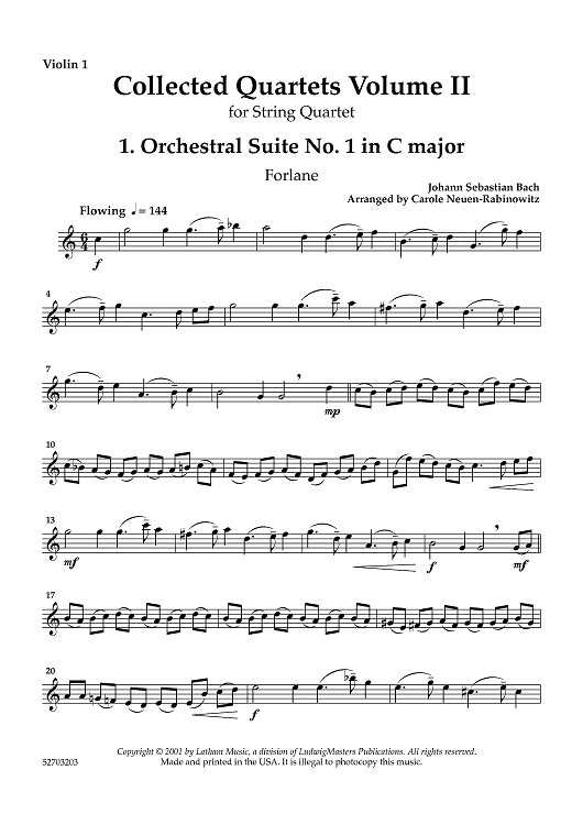 Collected Quartets Volume 2 - Violin 1