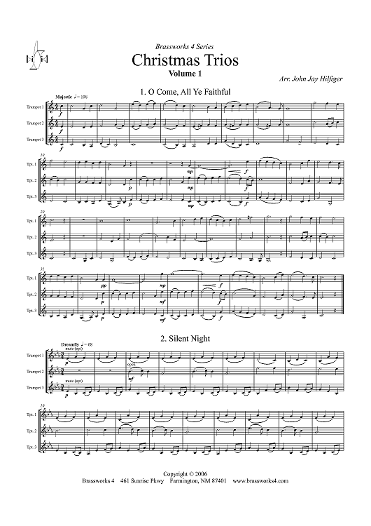 Christmas Trios, Volume 1 - Score