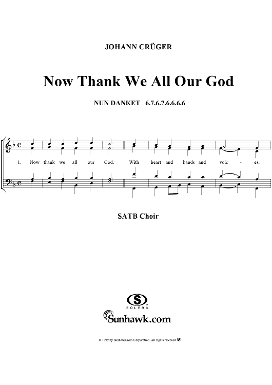 Now Thank We All Our God