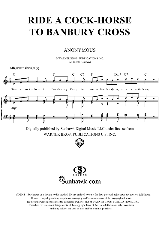 Ride a Cock-Horse to Banbury Cross