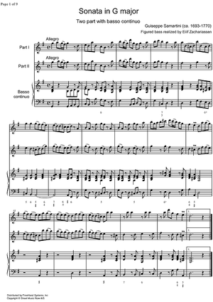 Sonata G Major - Score