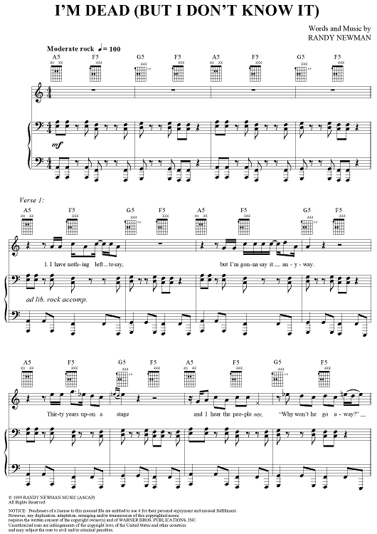 I'm Dead (But I Don't Know It)