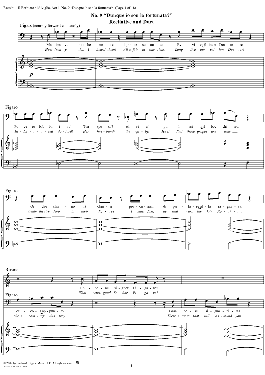 Recitative and Duet: Dunque io son la fortunata?, No. 9 from "Il Barbiere di Siviglia"