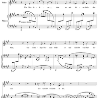 Five Lieder for Low Voice, Op. 105, No. 1, Wie Melodien zieht es mir