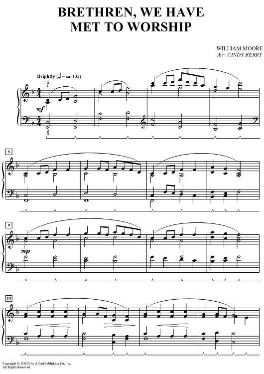 Brethren, We Have Met to Worship