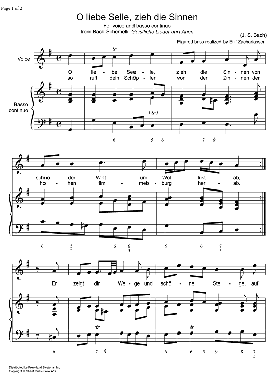 O liebe Selle, zieh die Sinnen BWV 494