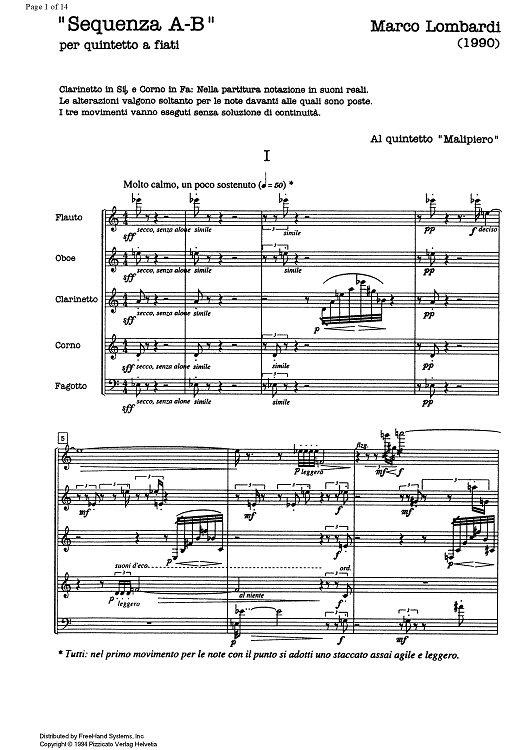 Sequenza A-B - Score