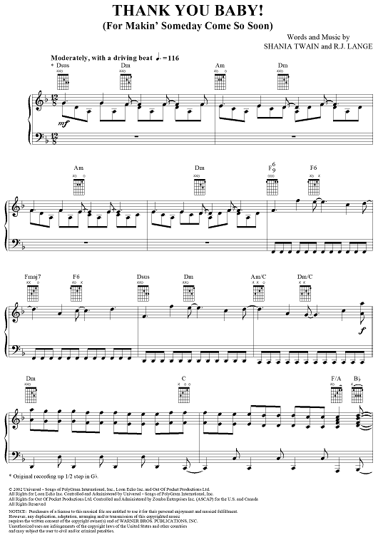 Thank You Baby! (For Makin' Someday Come So Soon)