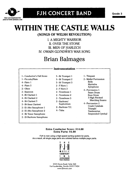 Within the Castle Walls - Score Cover