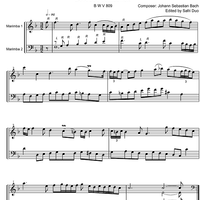 Suite  4 F Major BWV 809 - Score