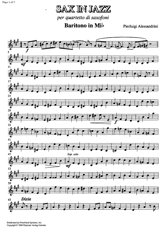 Sax in jazz - Baritone Saxophone