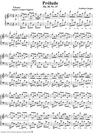 Prelude, Op. 28, No. 19 in E-flat Major