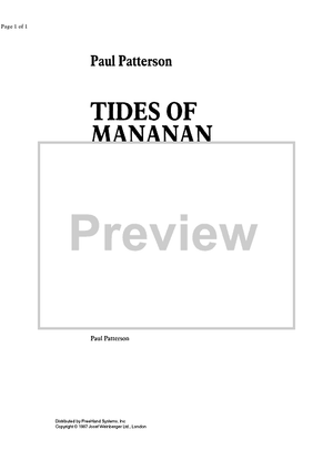 Tides of Mananan Op.64 - Preface