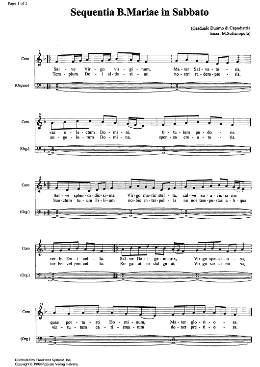 Sequentia Beatae Mariae in Sabbato