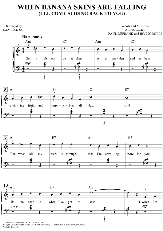 When Banana Skins Are Falling (I'll Come Sliding Back To You)