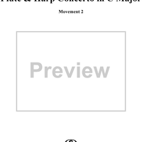 Flute & Harp Concerto in C Major, Movement 2 K297c (K299) - Full Score