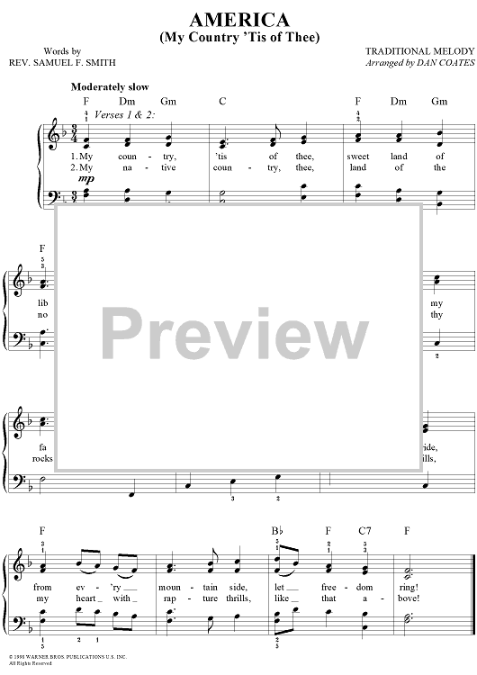 America (My Country 'Tis of Thee)