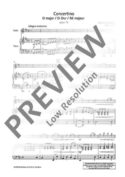 Concertino D Major in D major