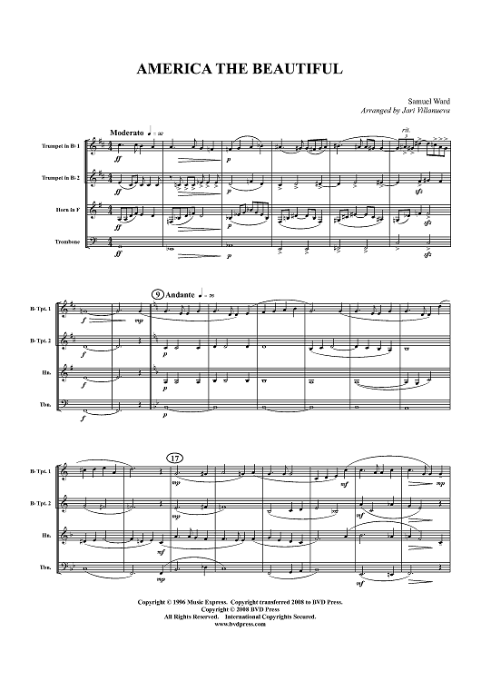 America the Beautiful - Score