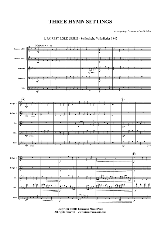 Three Hymn Settings - Score