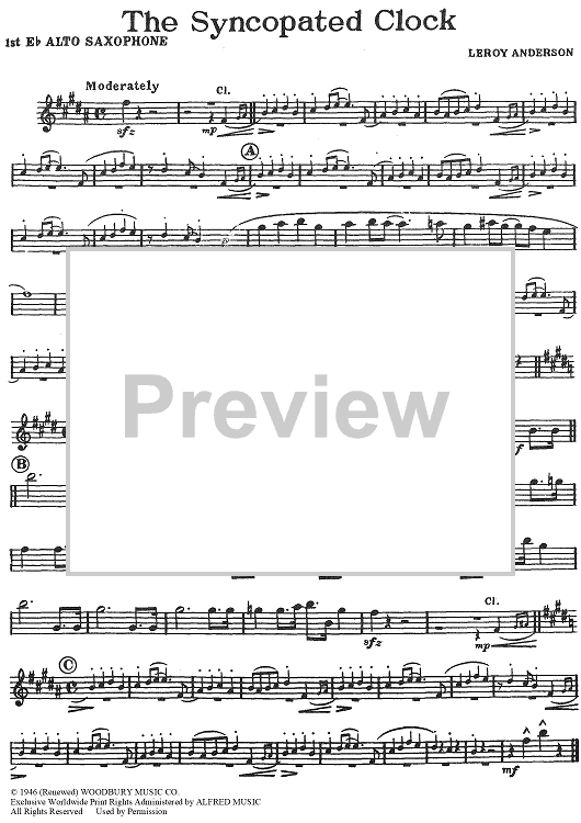 The Syncopated Clock - Alto Sax 1