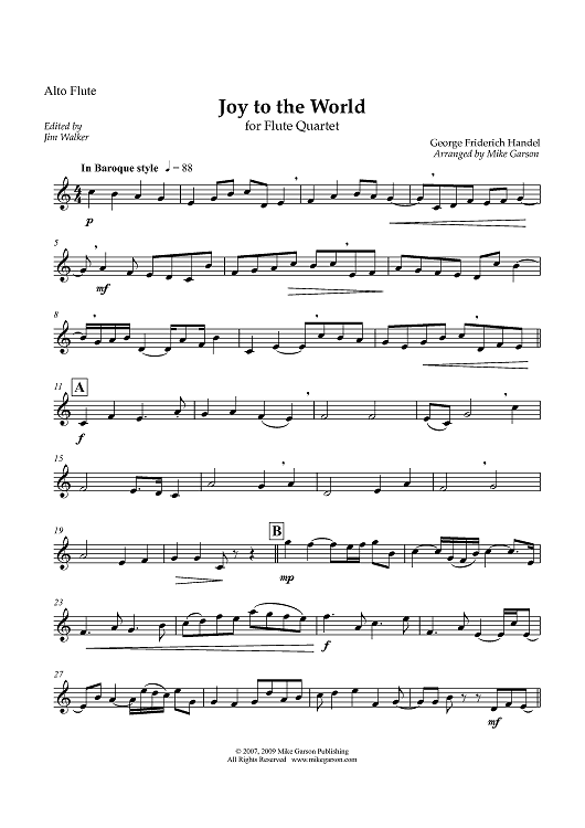 Joy to the World - Alto Flute