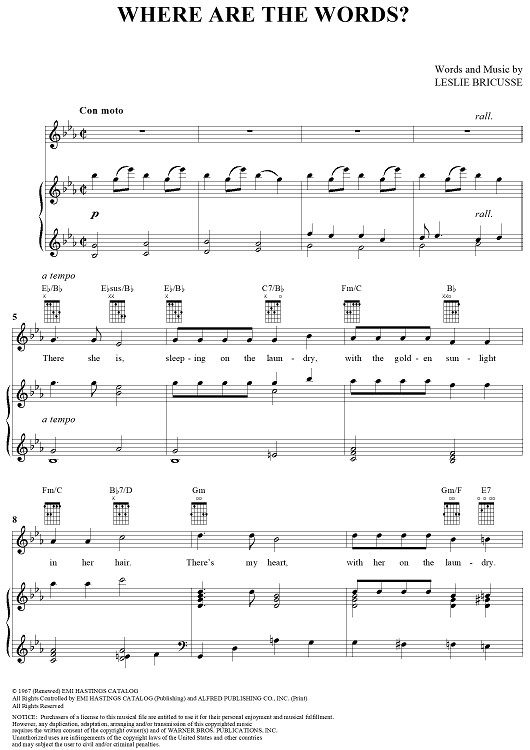 Where Are the Words?