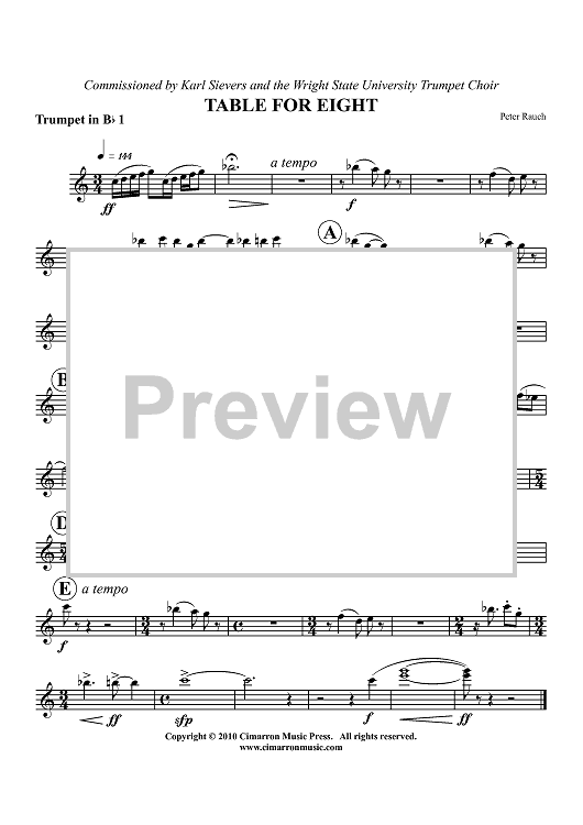 Table for Eight - Trumpet 1 in Bb
