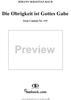 "Die Obrigkeit ist Gottes Gabe", Aria, No. 5 from Cantata No. 119: "Preise, Jerusalem, den Herrn" - Piano Score