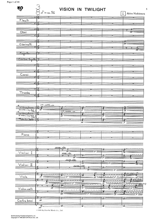 Vision in Twilight - Full Score