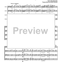 Mendelssohn Songs: Volume 1 for Cello Quartet - Score
