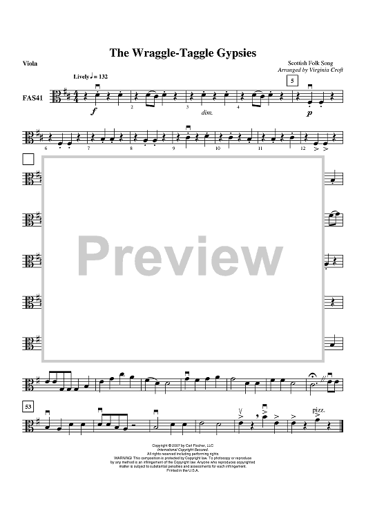 Wraggle-Taggle Gypsies, The - Viola