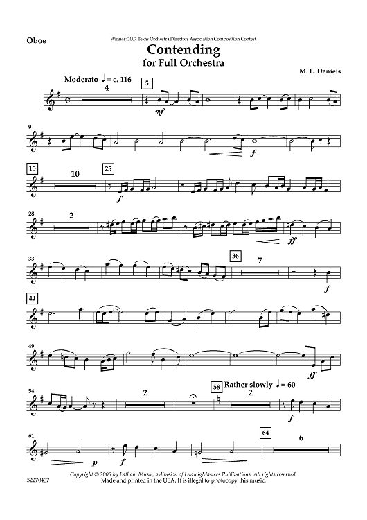Contending - Oboe