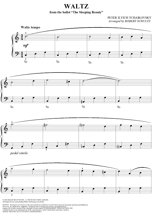 The Sleeping Beauty. Act I, No. 6. Valse (Theme)