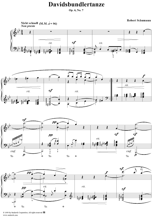 Davidsbündlertänze, Op. 6, No. 07 (2nd Edition, 1850)