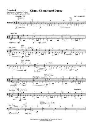 Chant, Chorale and Dance - Percussion 2