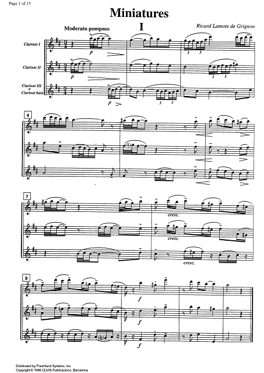 Miniatures Vol. 2 - Score