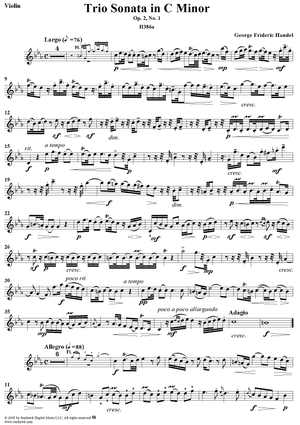 Trio Sonata in C Minor - Violin