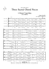Three Sacred Choral Pieces - Score
