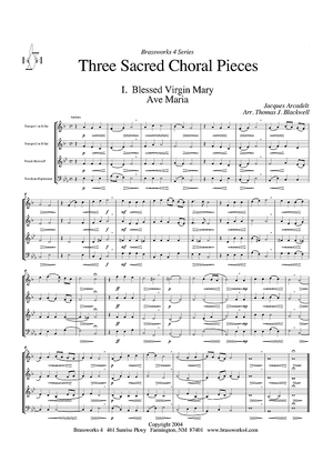 Three Sacred Choral Pieces - Score