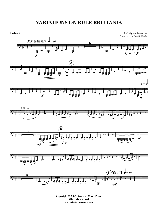 Variations On Rule Britannia - Tuba 2