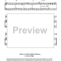 Reverie on a Theme of Robert Schumann - Piano Score