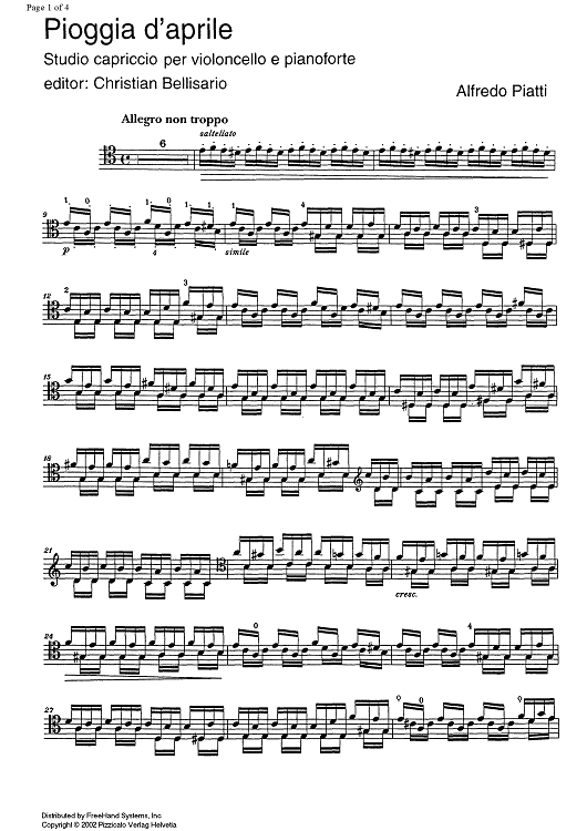 Pioggia d'aprile - Cello