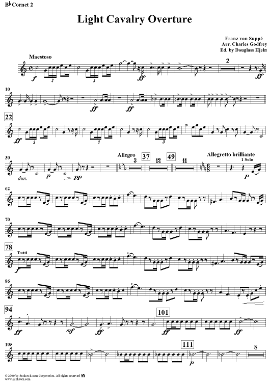 Light Cavalry Overture - Cornet 2