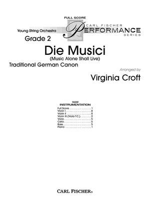 Die Musici (Music Alone Shall Live) - Score